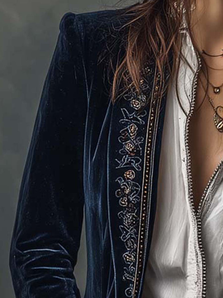 Viona | Giacca Lunga Vintage Ricamata