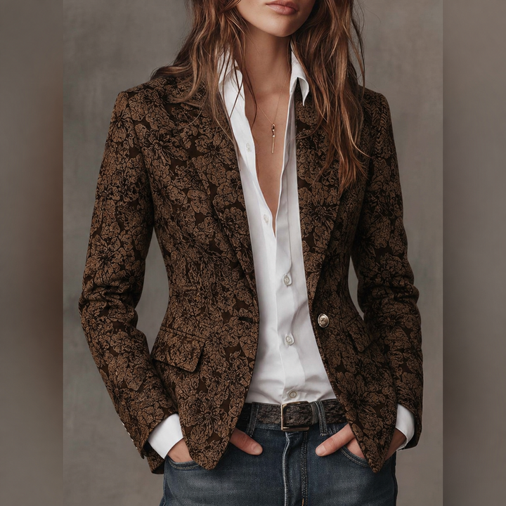 Liora | Blazer Aderente da Donna Morbido Paisley
