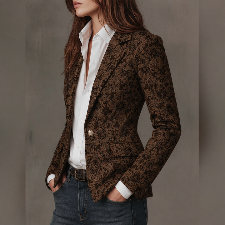 Liora | Blazer Aderente da Donna Morbido Paisley