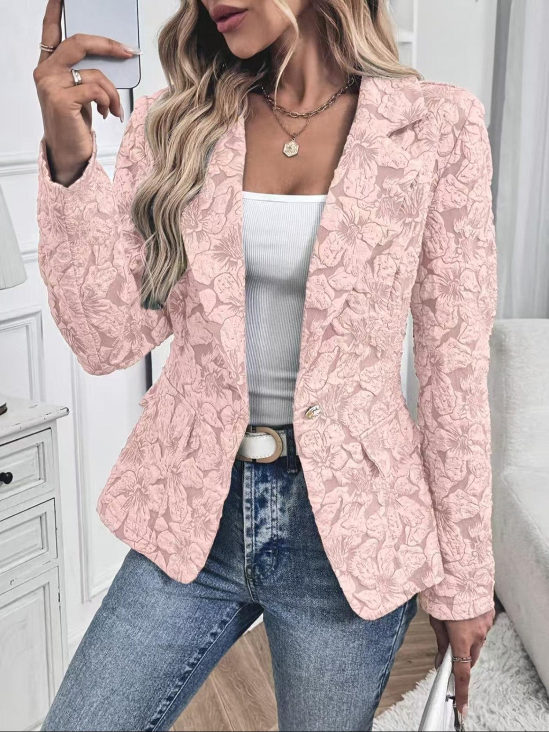 Liora | Blazer Aderente da Donna Morbido Paisley