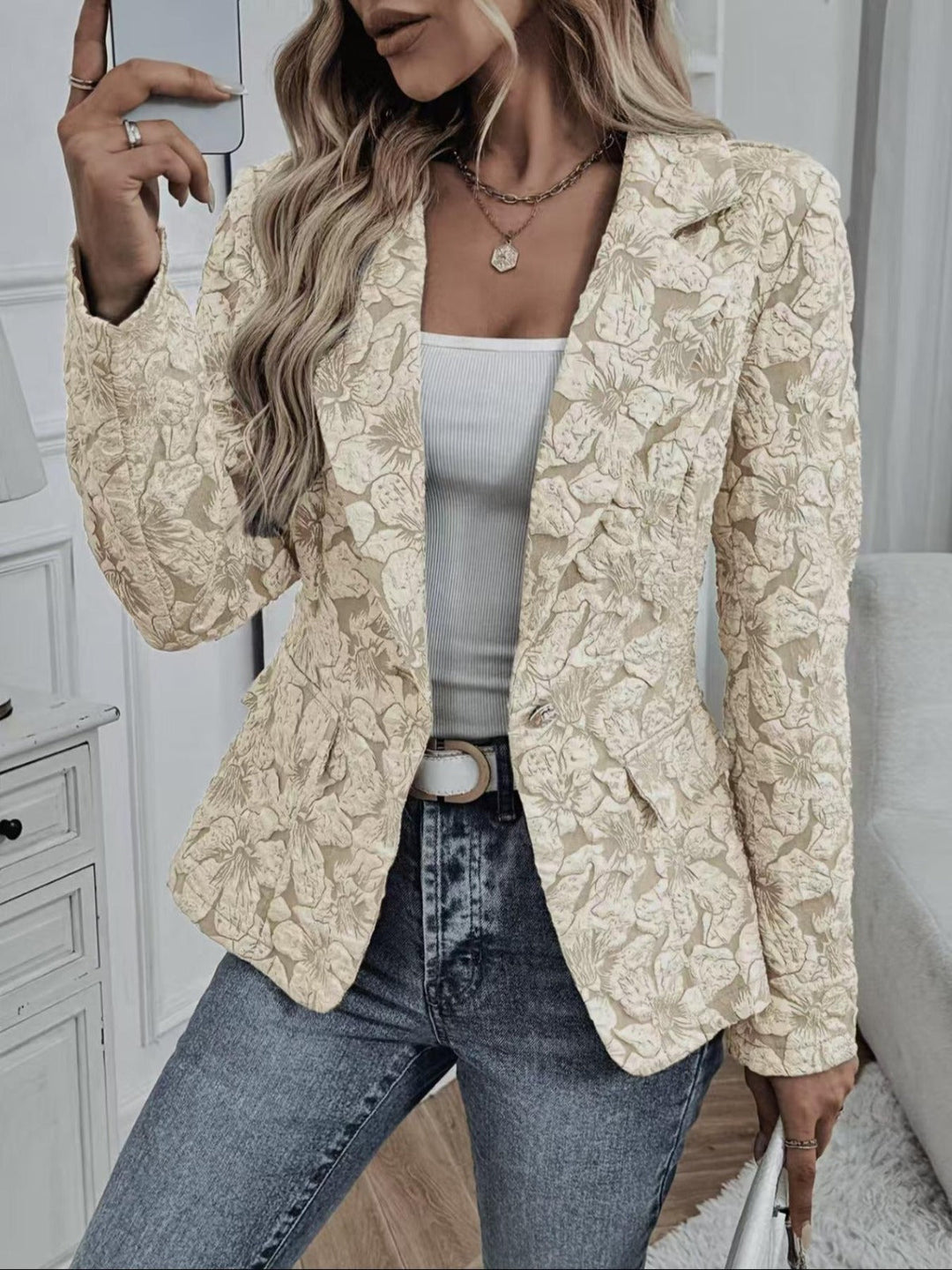 Liora | Blazer Aderente da Donna Morbido Paisley