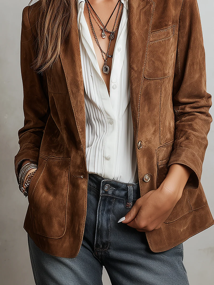 Siena | Blazer da Donna Vintage Marrone