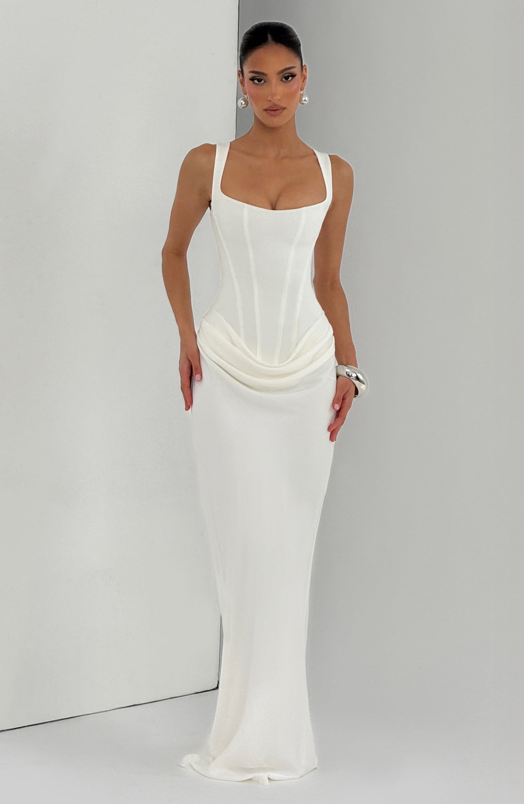 Elara | Maxi Abito con Scollo Quadrato